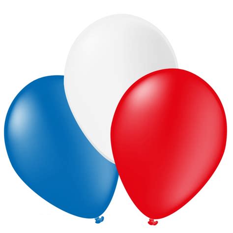 Ballons De Baudruche Bleu Blanc Rouge Lot De 50 France Effect