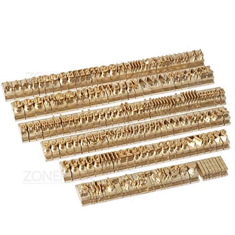 Zonepack Copper Brass Stamping Flexible Letters Numbers Alphabets