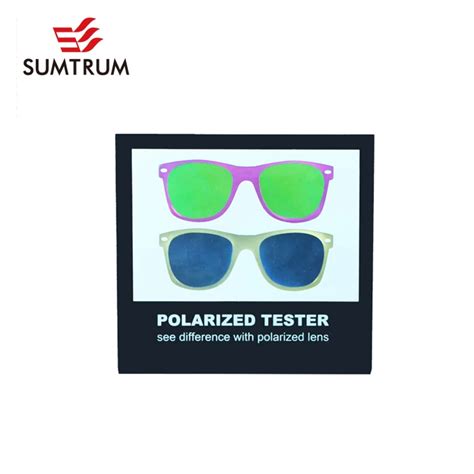 Rainbow Effect Polarized Tester With Acrylic Display Sunglasses White Buy Polarized Lens