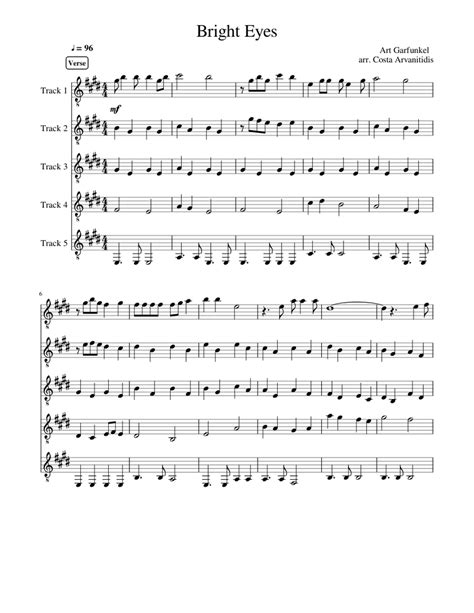 Bright Eyes Art Garfunkel Sheet Music For Guitar Download Free In Pdf Or Midi