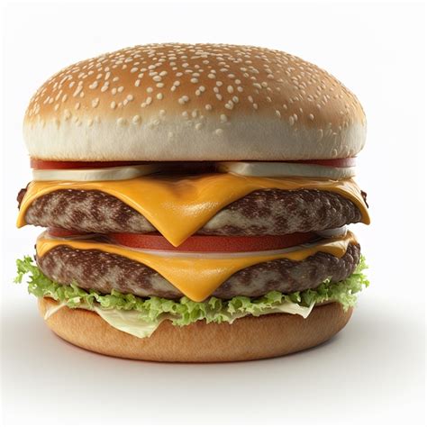 Premium Photo | Cheeseburger on isolated white background