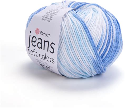 Amazon YarnArt Jeans Soft Colors Variegated Sport Yarn 55