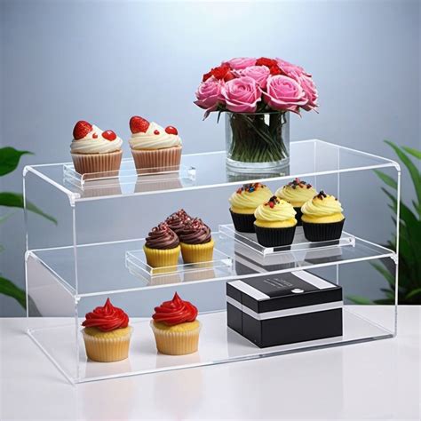 Multi Tier Acrylic Display Stands For Organizing Items Stable