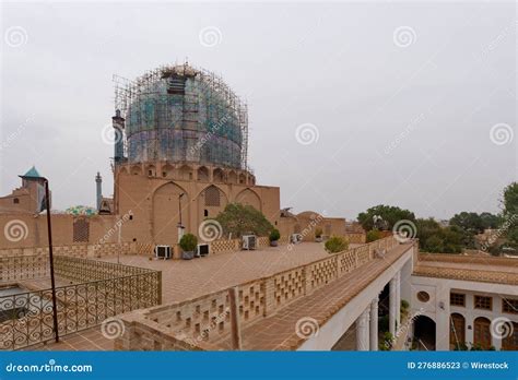 The Top Of The Imam Mosque Shah Mosque In Ishafan Iran Royalty Free