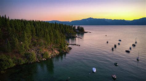 Lake Tahoe Sunset Marla Bay Sunset Photograph By Anthony Giammarino