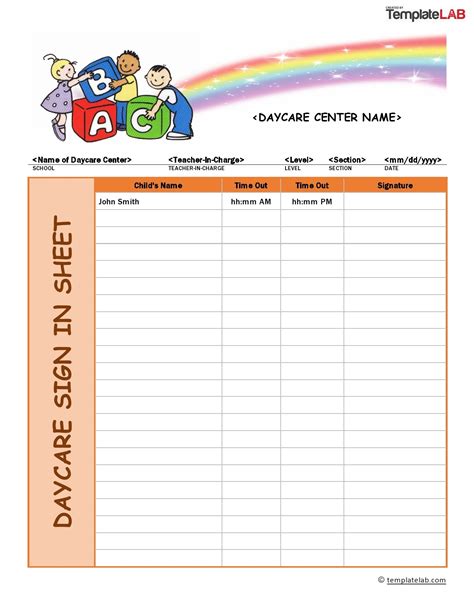 26 Best Ideas For Coloring Free Daycare Forms