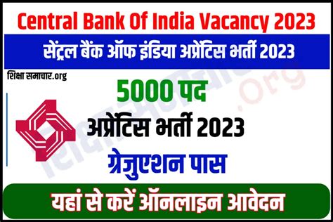 Central Bank Of India Apprentice Recruitment