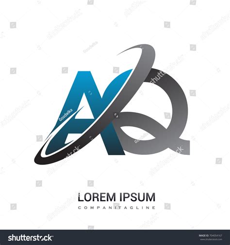 Initial Letter AQ Logotype Company Name Colored Royalty Free Stock