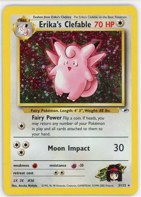 Erika S Clefable Pokemon Gym Heroes Holo 3 132 Froggers House Of Cards