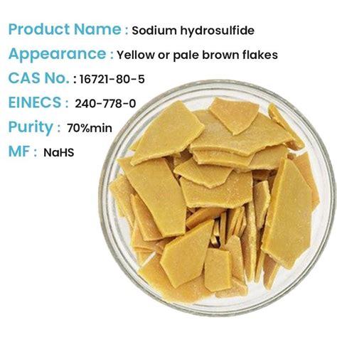 Sodium Hydrosulfide 70 Sodium Sulphide Flakes For Dye Industry