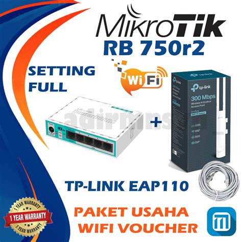 Mikrotik Rb750r2 Tplink Eap110 Full Setting Hotspot Voucher Rt Rw Net