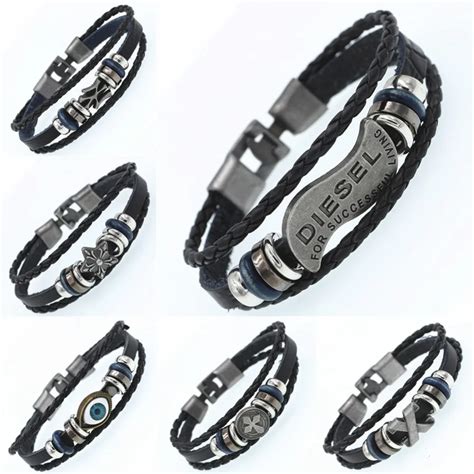 Eye Multilayer Bracelet Men Casual Fashion Braided Leather Bracelets