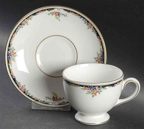 Osborne Leigh Shape Footed Cup Saucer Set By Wedgwood Cup And