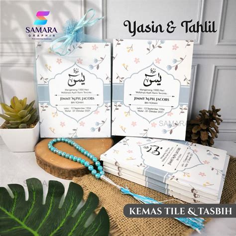 Jual Cetak Buku Yasin Dan Tahlil Custom Foto Alamarhum Di Dalam Lengkap