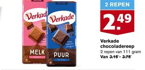 Verkade Chocoladereep Aanbieding Bij Hoogvliet Folders Nl