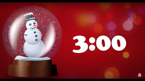 3 Minute Timer, Christmas Music, Animated Snowman Snow Globe, White ...