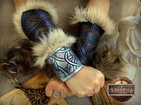 Brassards Cosplay Gn Larp Viking Celtiques M Di Val Manchettes