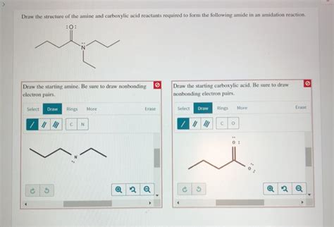 Solved Draw The Structure Of The Amine And Carboxylic Acid Chegg