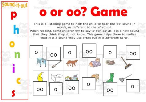 O Or Oo Phonic Game By Teach Simple