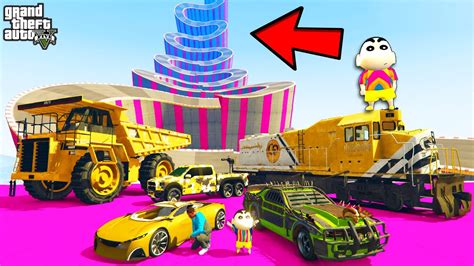 Franklin Testing GOD CARS Vs HUGE SPEED CURVES In GTA 5 SHINCHAN And