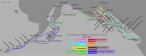 Transit Maps: Unofficial Map: The Alaska Marine Highway Highway by ...