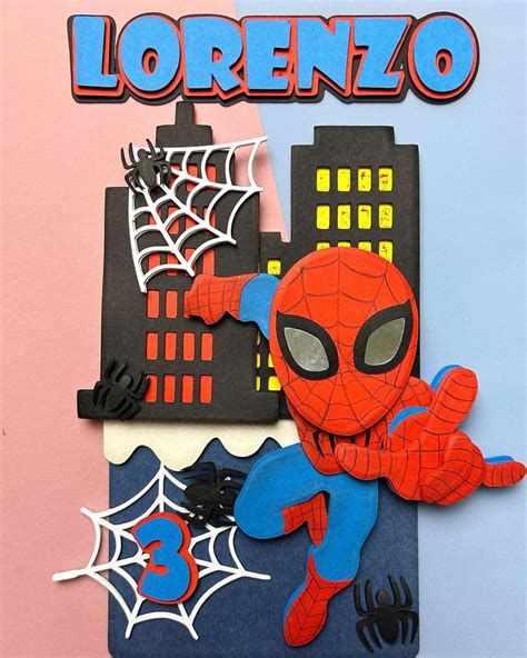 Arquivo De Corte Topo De Bolo Em Camadas Homem Aranha Elo