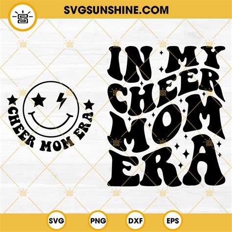 In My Cheer Mom Era Svg Smiley Face Cheer Mom Svg Cheerleading Svg