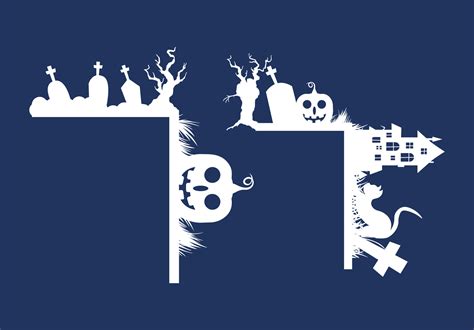 Laser Cut Halloween Door Corner Border Collection 12286512 Vector Art