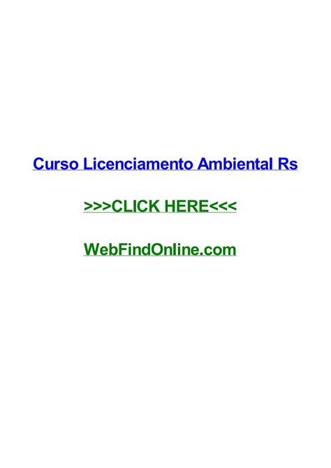 Curso Licenciamento Ambiental Rs By Dennisrzwc Issuu