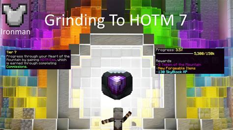 Grinding To Hotm Hypixel Skyblock Ironman Youtube