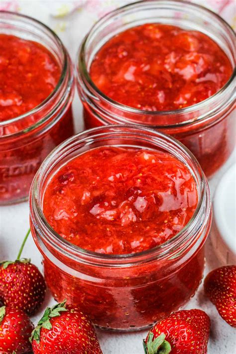 Sugar Free Strawberry Freezer Jam 2 Ingredients Our Zesty Life