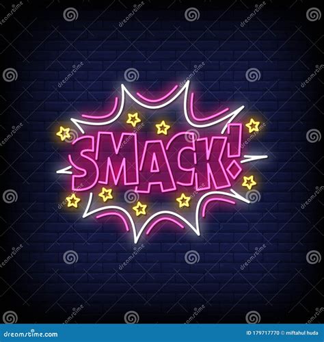 Smack Text Effect With Cartoon Background Vector Illustration