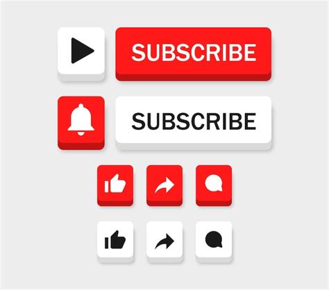 Bouton d abonnement Youtube avec des icônes de notification comme le