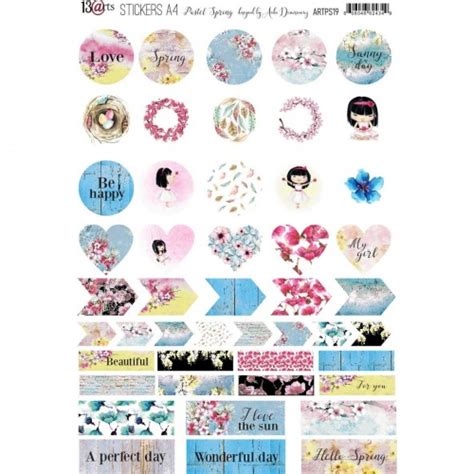 13 Arts A4 Stickers Pastel Spring Thats Crafty