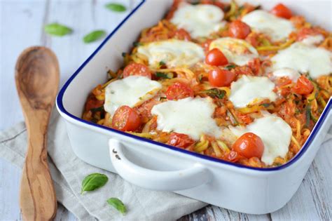 Courgette Pasta Uit De Oven Met Kaas En Tomaatjes HealthiNut