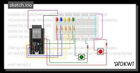 Luces Con Reduccion Y Aumento De Velocidad Wokwi Esp Stm