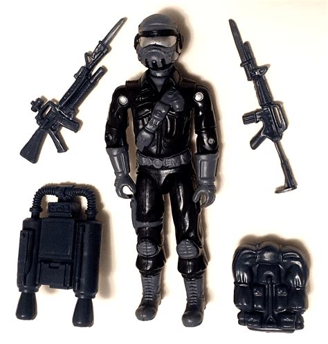 Gi Joe Black Major Custom Night Force Steel Brigade Action Figure Complete With Accessories Gi