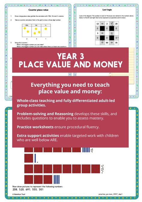 Year 3 Place Value And Money Place Values Math Lessons Lesson Plans