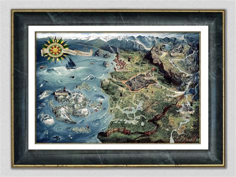 The Witcher 3 World Map The Northern Realms Gwent Deck Map Etsy