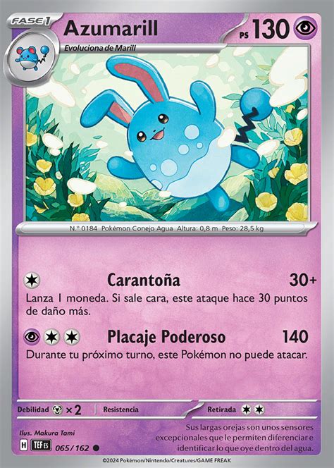 Azumarill 065 218 Fuerzas Temporales Trading Card Game Pokémon