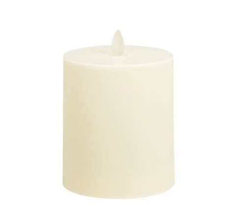 Flickering Flameless Wax Pillar Candle Pottery Barn