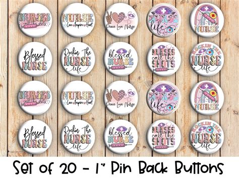 Nursing And Nurse Designs Set Of 20 Buttons Or Magnets 1 125 Or 225