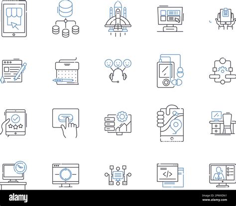 Device Technology Outline Icons Collection Device Technology Gadgets