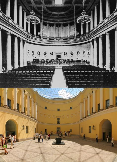 Odeon Concert Hall In Munich In 1910 And Today Its Now A Courtyard