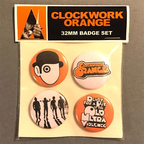 A Clockwork Orange Badges 4x 32mm Metal Pin Back Depop