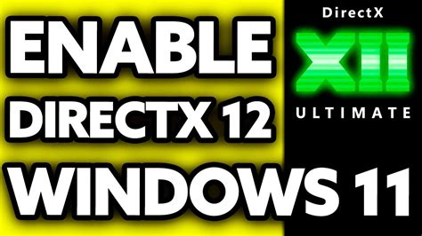 How To Enable Directx 12 Ultimate In Windows 11 2024 Youtube