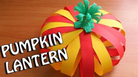 How To Make Paper Pumpkin Lantern For Fall/ Halloween Decorations. DIY ...