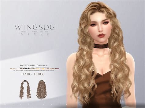 The Sims Resource Wings Es Wave Curled Long Hair