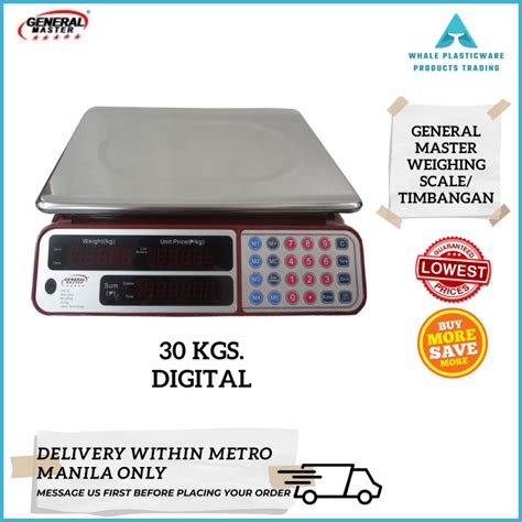 General Master Digital Weighing Scale Kgs Lazada Ph