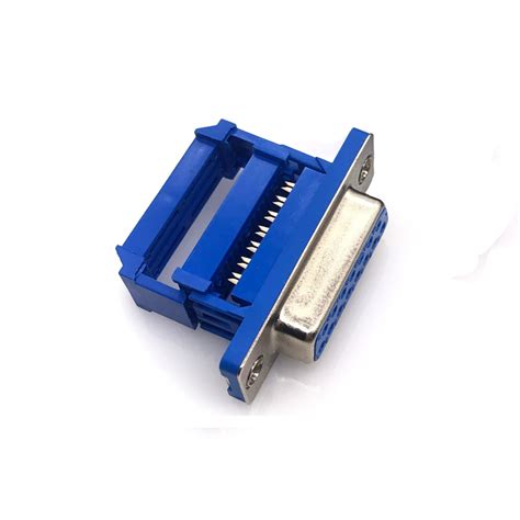 Probots Db15 Female Idc Crimp Connector Flat Ribbon Cable With Strain Relief Buy Online India